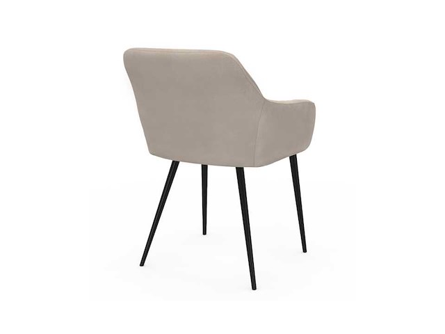 Stoelen met fluwelen armleuningen en metalen poten (x4) - afbeelding 7 van  8