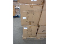 Stoelen met fluwelen armleuningen en metalen poten (x4) - afbeelding 8 van  8