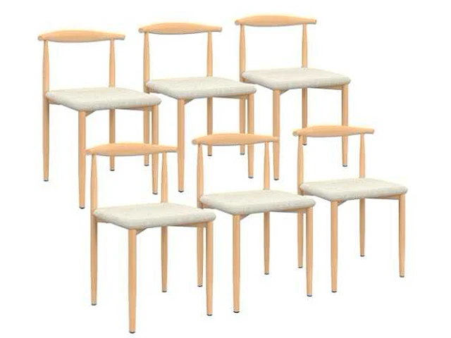 Stoelen met houteffect rugleuning (x12) - afbeelding 1 van  7