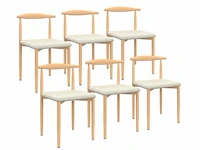 Stoelen met houteffect rugleuning (x12) - afbeelding 1 van  7