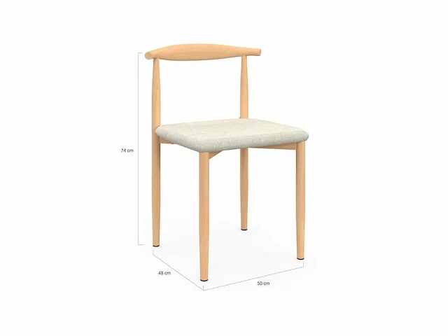Stoelen met houteffect rugleuning (x12) - afbeelding 3 van  7