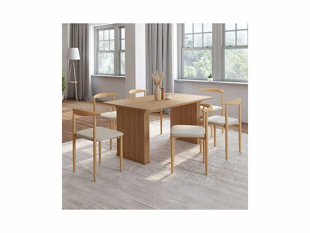 Stoelen met houteffect rugleuning (x12) - afbeelding 4 van  7