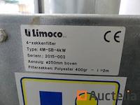 Stofcollector 4 zakken op raamkozijnen limoco 4m-sb-4kw - afbeelding 2 van  11