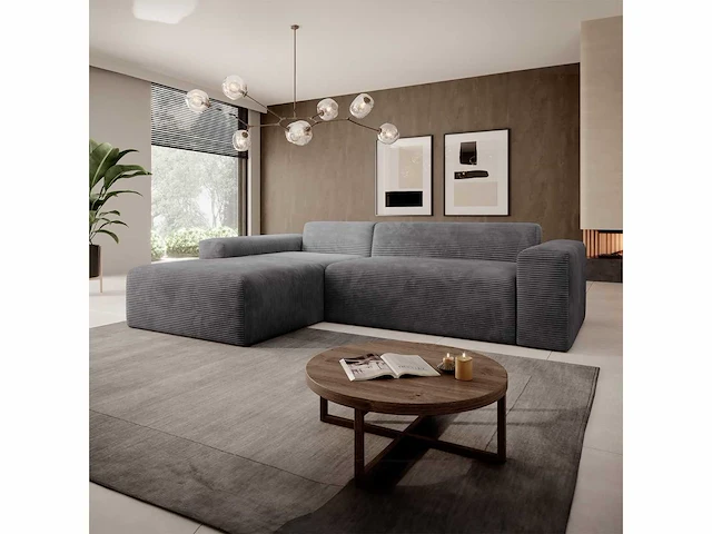 Stoffen bank - linkerhoek - modern - afbeelding 1 van  4