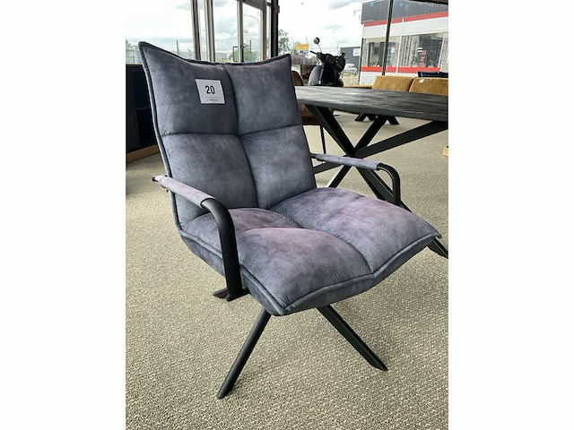 Stoffen draaibare relaxfauteuil - paars - afbeelding 1 van  2