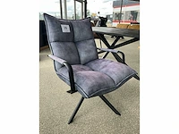 Stoffen draaibare relaxfauteuil - paars - afbeelding 1 van  2