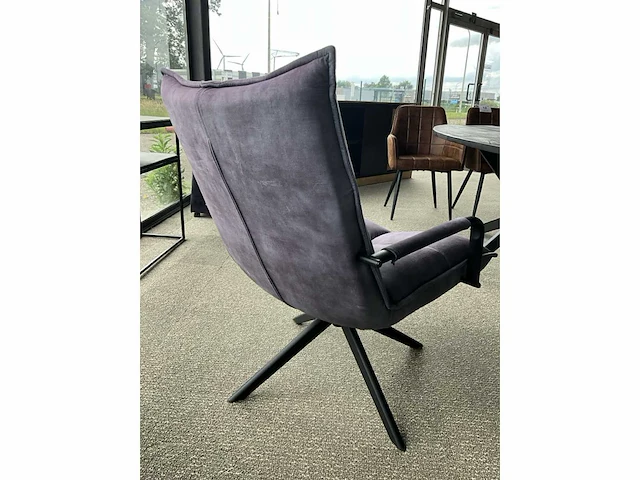 Stoffen draaibare relaxfauteuil - paars - afbeelding 2 van  2