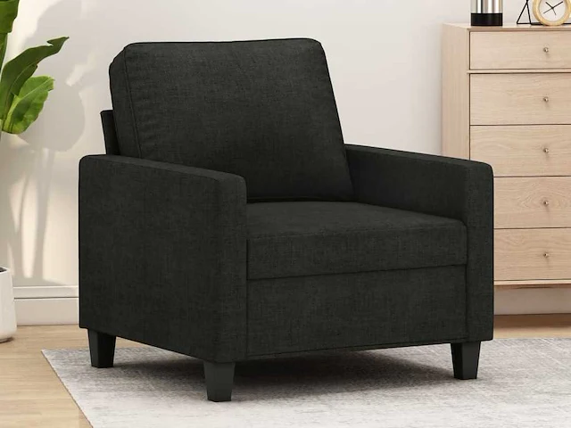 Stoffen fauteuil - zwart - afbeelding 1 van  7