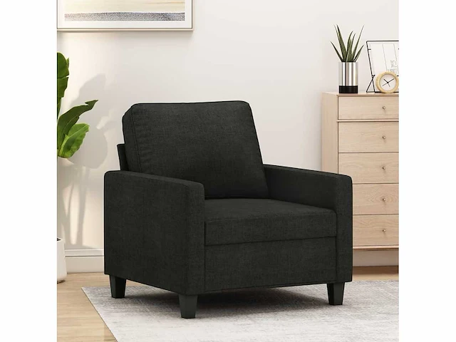 Stoffen fauteuil - zwart - afbeelding 2 van  7