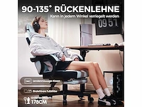Stoffen gamestoel - lendensteun en voetsteun - afbeelding 7 van  9