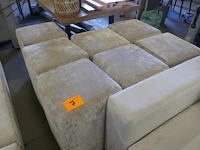 Stoffen poefen 7 stuks beige kleur