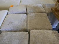 Stoffen poefen 7 stuks beige kleur - afbeelding 3 van  3