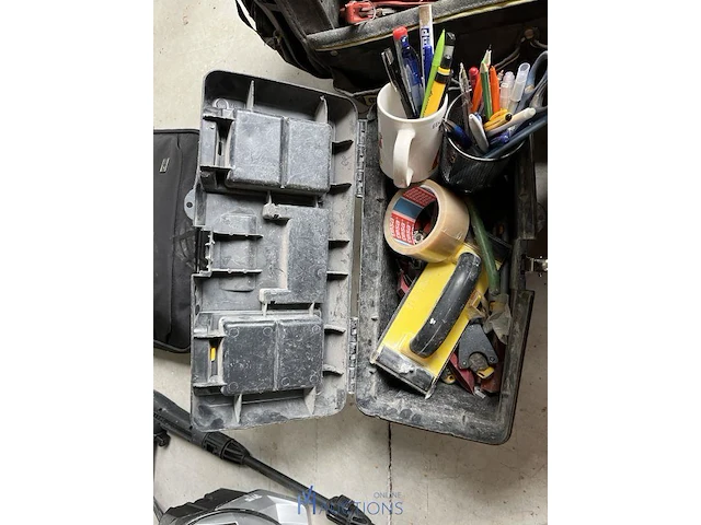 Stoffen werktas en 2 pvc opbergboxen - afbeelding 3 van  4
