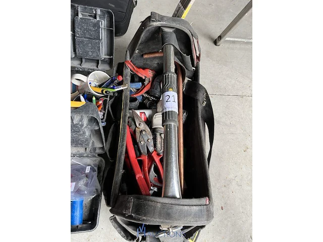Stoffen werktas en 2 pvc opbergboxen - afbeelding 4 van  4
