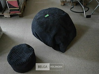 Stoffen zitzak met poef - afbeelding 1 van  3