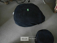 Stoffen zitzak met poef - afbeelding 2 van  3