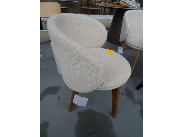Stoffen/houten dining chair ppr living - afbeelding 2 van  3