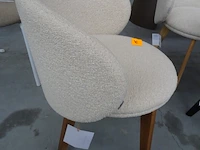 Stoffen/houten dining chair ppr living - afbeelding 2 van  3