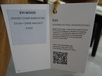 Stoffen/houten dining chair ppr living - afbeelding 3 van  3