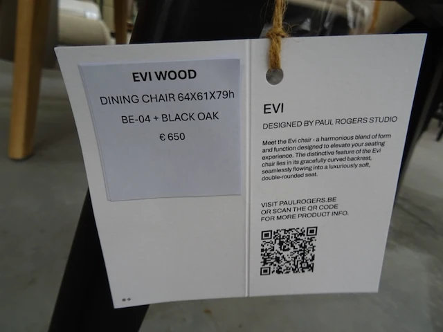 Stoffen/houten dining chair pr living - afbeelding 3 van  3