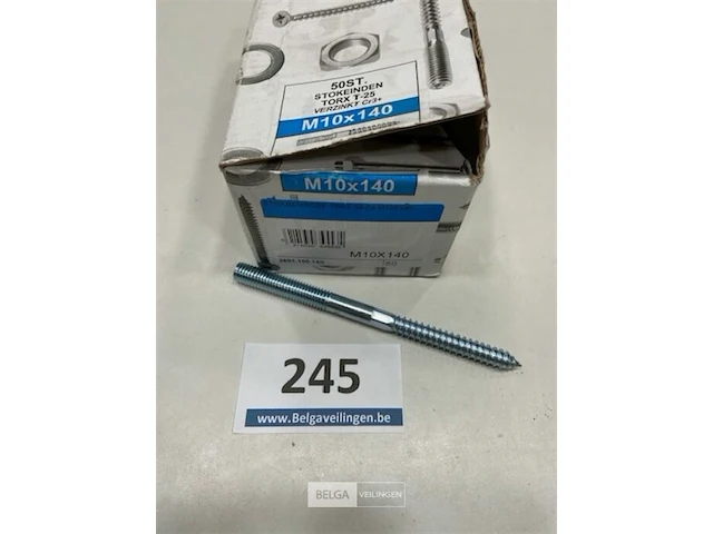 Stokeinden torx t-25 m10x140 50 stuks - afbeelding 2 van  3