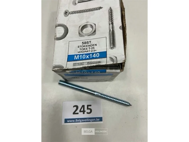 Stokeinden torx t-25 m10x140 50 stuks - afbeelding 3 van  3