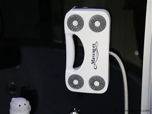 Stoomcabine met whirlpool massagebad - halfrond - wit bad - afbeelding 10 van  10