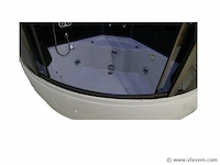 Stoomcabine met whirlpool massagebad wit 150x150 cm - afbeelding 2 van  9