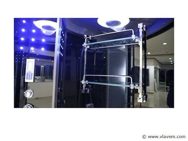 Stoomcabine met whirlpool massagebad wit 150x150 cm - afbeelding 4 van  9