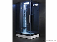 Stoomcabine rechthoekig - zwarte cabine - afbeelding 2 van  3