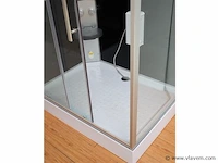 Stoomcabine rechthoekig - zwarte cabine - afbeelding 2 van  4