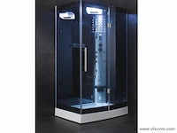 Stoomcabine rechthoekig - zwarte cabine - afbeelding 2 van  3