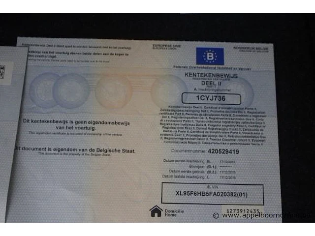 Straatveegmachine ravo 540, bj 2015, chassisnummer xl95f6hb7fa020382, veeguren 3726, inschrijvingsbewijs i+ii, gelijkvomigheidsattest - afbeelding 5 van  18