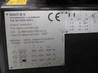 Straatveegmachine ravo 540, datum 1ste inschrijving 22/5/2015, chassisnummer xl95f6hb1fa020135, veeguren 4486, gelijkvormigheidsattest i+ii, gelijkvormigheidsattest, zichtbare schade wo carroserie - afbeelding 2 van  15