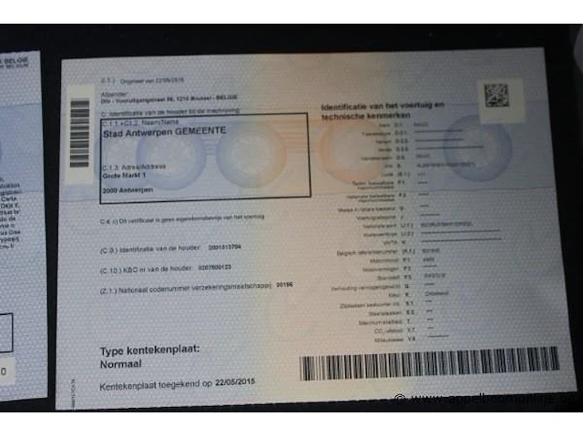 Straatveegmachine ravo 540, datum 1ste inschrijving 22/5/2015, chassisnummer xl95f6hb1fa020135, veeguren 4486, gelijkvormigheidsattest i+ii, gelijkvormigheidsattest, zichtbare schade wo carroserie - afbeelding 4 van  15