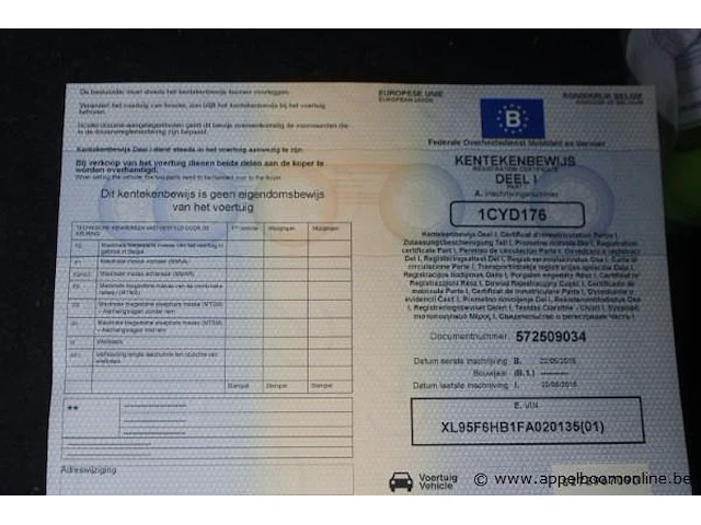 Straatveegmachine ravo 540, datum 1ste inschrijving 22/5/2015, chassisnummer xl95f6hb1fa020135, veeguren 4486, gelijkvormigheidsattest i+ii, gelijkvormigheidsattest, zichtbare schade wo carroserie - afbeelding 5 van  15