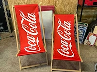 Strandstoel coca cola (2x) - afbeelding 1 van  2