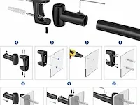 Strength enemy verstelbare gebogen douchegordijnstang (110-180cm) - afbeelding 5 van  6