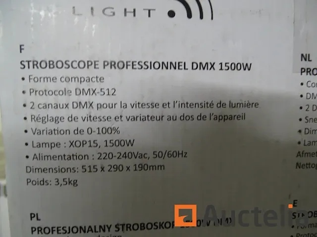 Stroboscoop sx verlichting ibiza pro 2 kanaals dmx - afbeelding 4 van  4