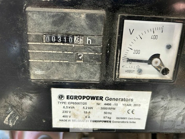 Stroomgenerator europower ep6500t/25 - afbeelding 5 van  5