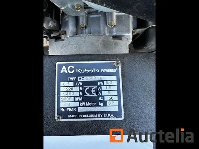 Stroomgroep kubota ac6500te benzine - afbeelding 4 van  4