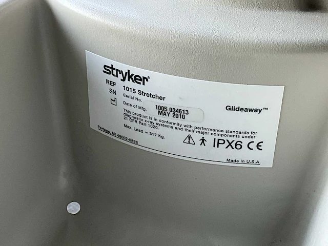 Stryker 1015 stretcher mobiel ziekenhuisbed - afbeelding 8 van  9