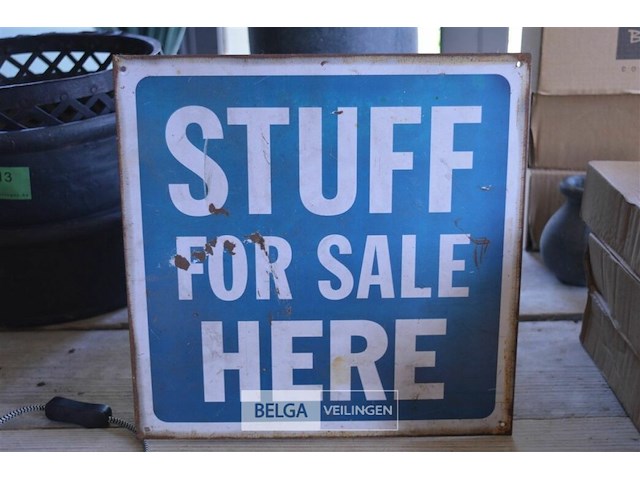 Stuff for sale here decoratie bord - afbeelding 1 van  3