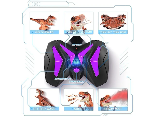 Stunt t-rex op afstand met spray - afbeelding 3 van  4