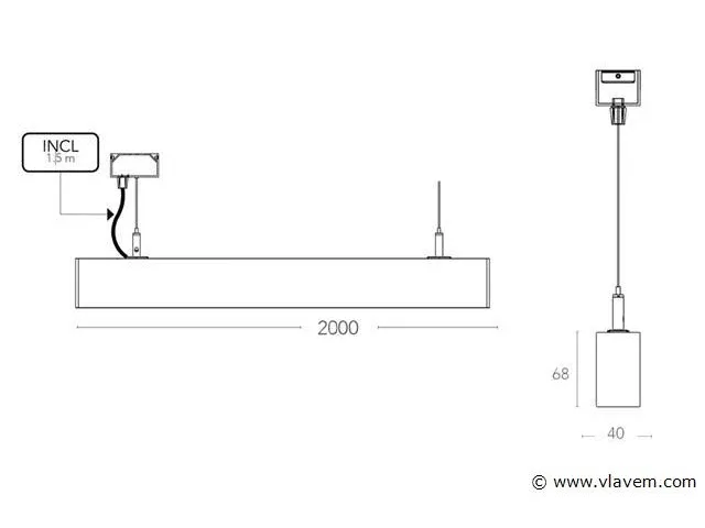 Sub 2.0 design opbouw & pendel armatuur zwart - afbeelding 7 van  7