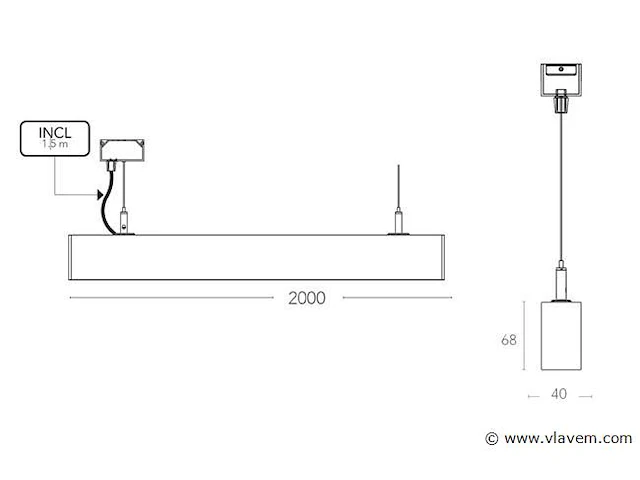 Sub 200 led design pendel armatuur wit - afbeelding 7 van  11