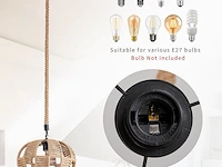 Sucikorio hanglamp henneptouw e27 - afbeelding 4 van  4