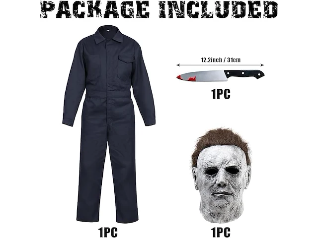 Suffolly michael myers kostuum (2xl) - afbeelding 3 van  5