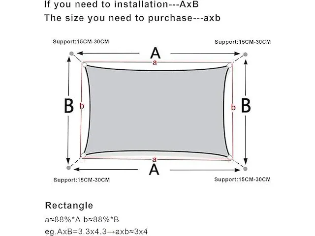Sunny guard zonnezeil, rechthoekig, 5 x 6 m - afbeelding 2 van  3