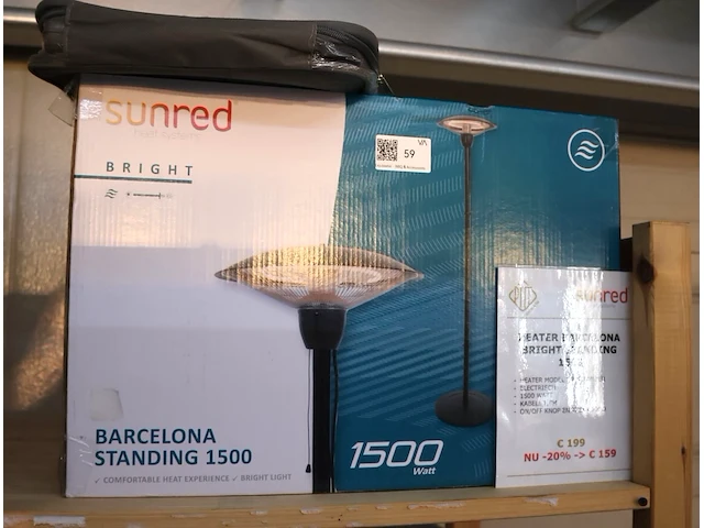 Sunred heater barcelona bright standing 1500 - afbeelding 1 van  7
